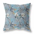 Palacedesigns 26 in. Tropical Indoor & Outdoor Throw Pillow Gray & Blue PA3093849